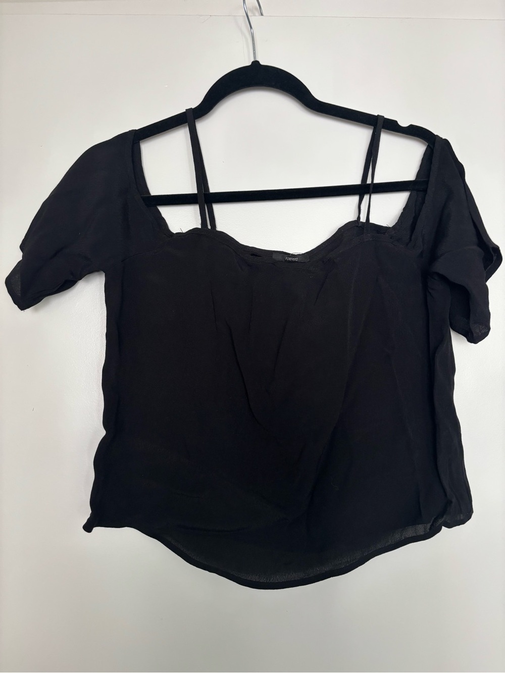 Black Off-Shoulder Strap Blouse - Forever 21
